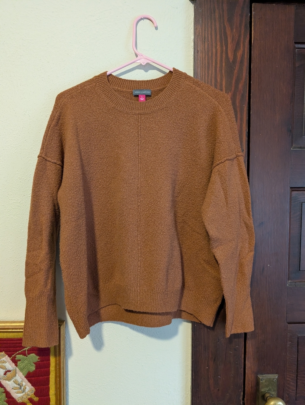Vince Camuto Brown Drop Shoulder Sweater